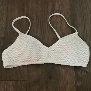 White texture aerie bikini top